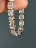 Natural Emerald-Cut Diamond Tennis Bracelet