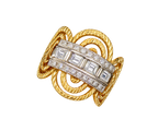 14k Yellow & White Gold Vintage Two-Tone Ring