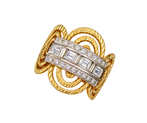 14k Yellow & White Gold Vintage Two-Tone Ring