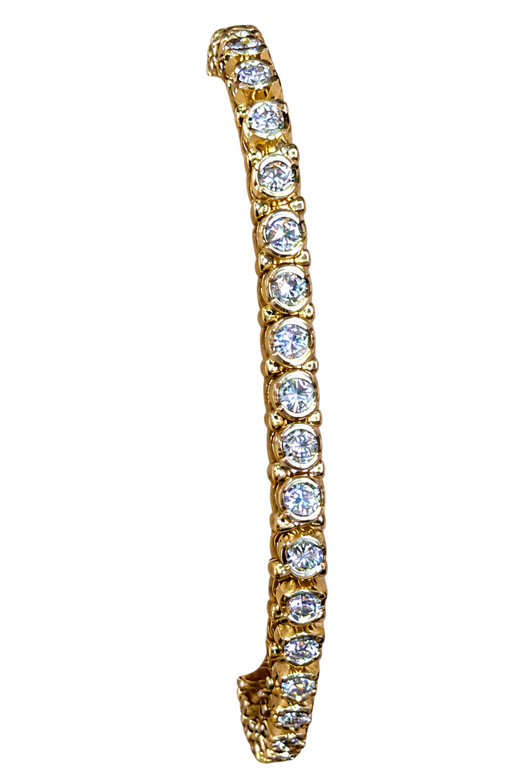14k Yellow Gold 3.33 Carat Natural Diamond Bracelet