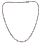14k WG Natural Diamond Modern Tennis Necklace