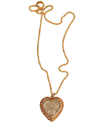 Vintage 14k Yellow Gold & Diamond Heart Locket