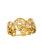 Fancy Swirl Ring 18k Yellow Gold