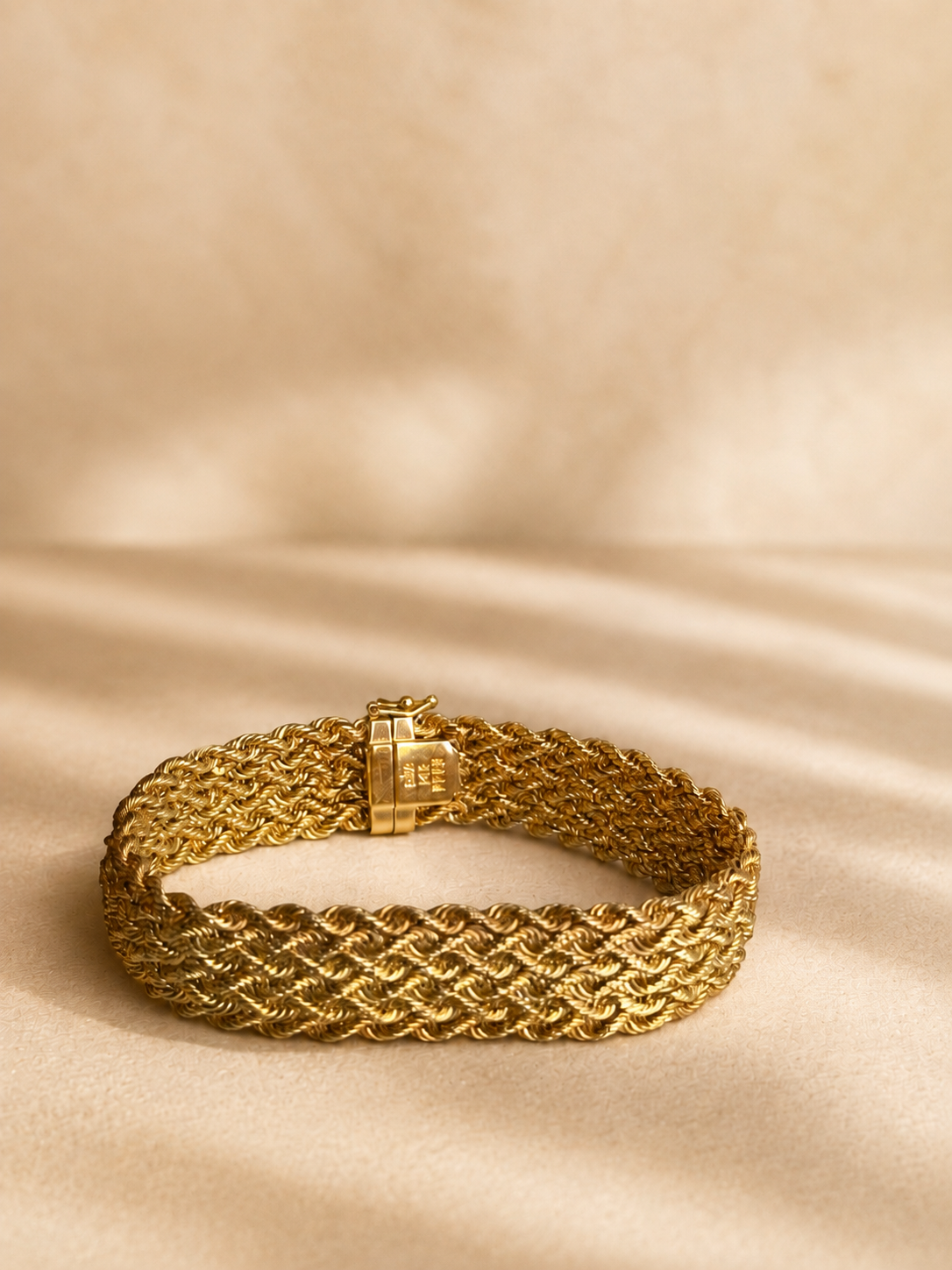 Vintage 14k Triple Rope Bracelet