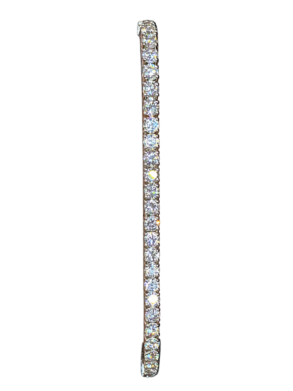 14k White Gold Natural Diamond Tennis Bracelet 5.37 carats